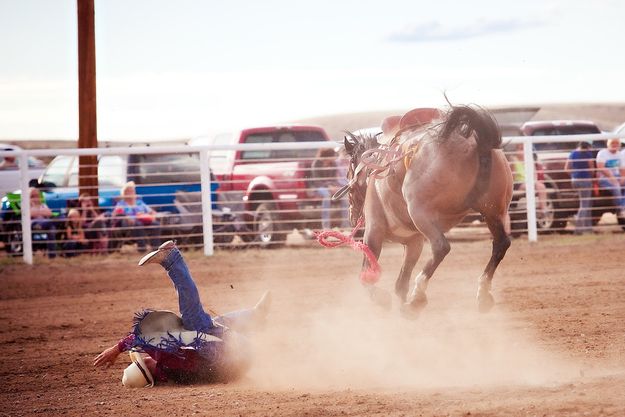 Hard fall. Photo by Tara Bolgiano, Blushing Crow Photography.