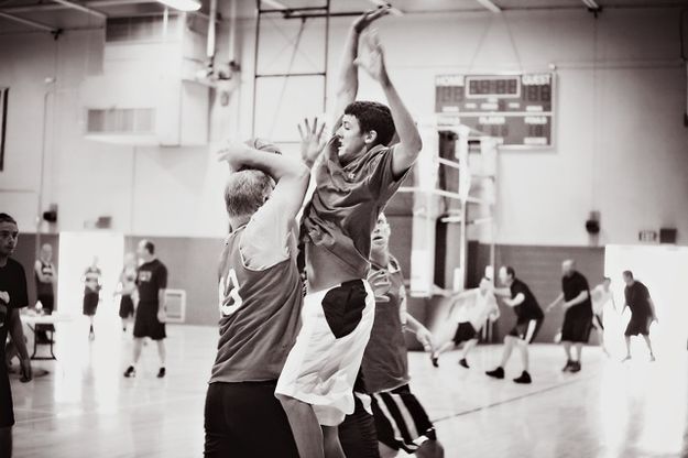 Jump for the basket. Photo by Tara Bolgiano, Blushing Crow Photography.