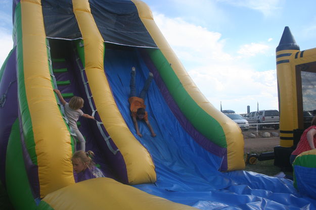 Slide fun. Photo by Dawn Ballou, Pinedale Online.