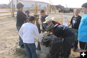 Pumping water. Photo by Dawn Ballou, Pinedale Online.