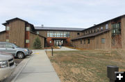 Front entrance. Photo by Dawn Ballou, Pinedale Online.