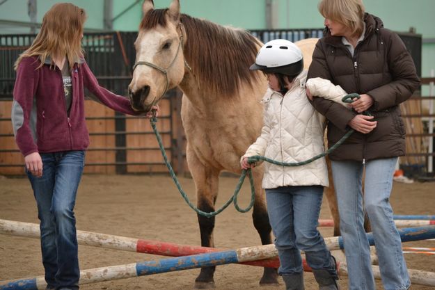 Asking Buck. Photo by M.E.S.A. Therapeutic Horsemanship.