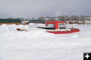 Buried truck. Photo by Dawn Ballou, Pinedale Online.