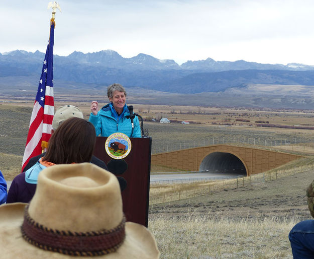 Sally Jewell, DOI. Photo by Dawn Ballou, Pinedale Online.