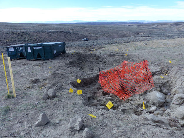 Removed soil. Photo by Dawn Ballou, Pinedale Online.