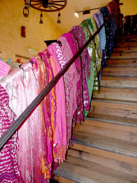 Scarf rail. Photo by Dawn Ballou, Pinedale Online.