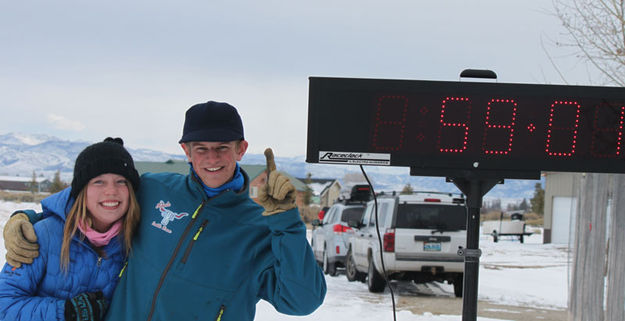 At the timeclock. Photo by Ellen Sheppard.