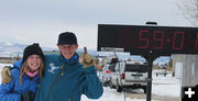 At the timeclock. Photo by Ellen Sheppard.