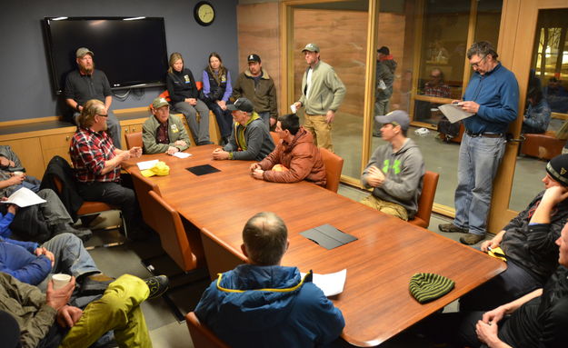 Mushers Meeting. Photo by Terry Allen.