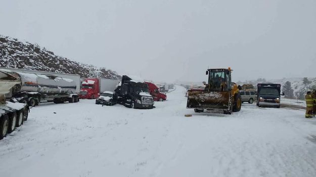 I-80 pileup. Photo by Wyoming Highway Patrol.