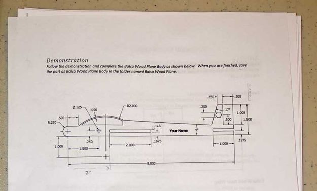 CAD airplane. Photo by Terry Allen.