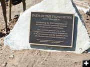 Plaque. Photo by Pinedale Online.