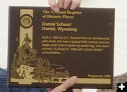 National Register Plaque. Photo by Dawn Ballou, Pinedale Online.