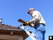 Roof shingles. Photo by Dawn Ballou, Pinedale Online.