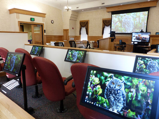 Jury box. Photo by Dawn Ballou, Pinedale Online.