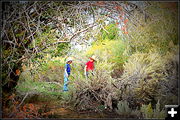 Playing in the Ditch. Photo by Terry Allen.