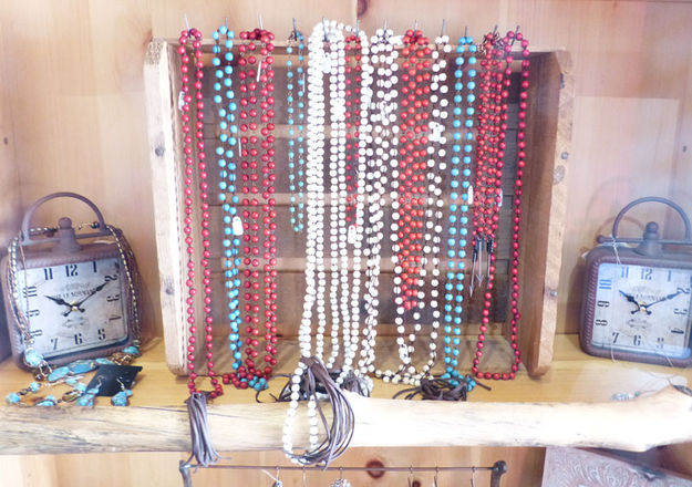 Necklaces. Photo by Dawn Ballou, Pinedale Online.