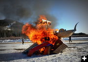 Viking Funeral Pyre. Photo by Terry Allen.