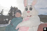 Mrs. Grimes and the Bunny. Photo by Terry Allen.