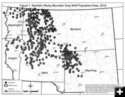 Wolf Population Map. Photo by FWS.