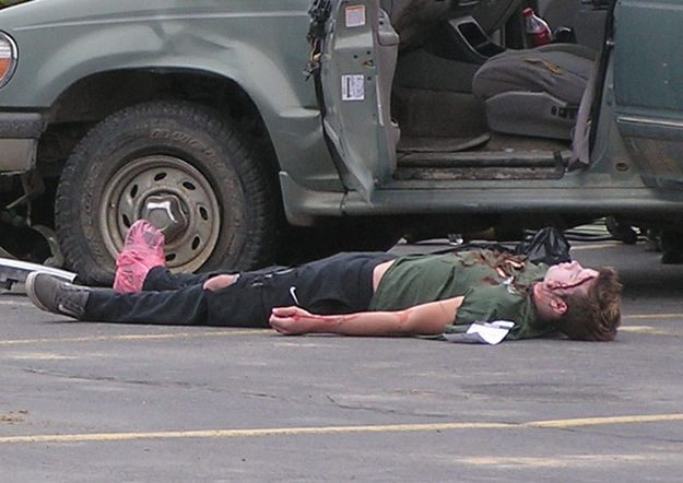 He's dead. Photo by Bob Rule, KPIN 101.1FM Radio.