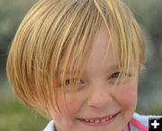 Remington Found a Pretty Rock. Photo by Terry Allen.