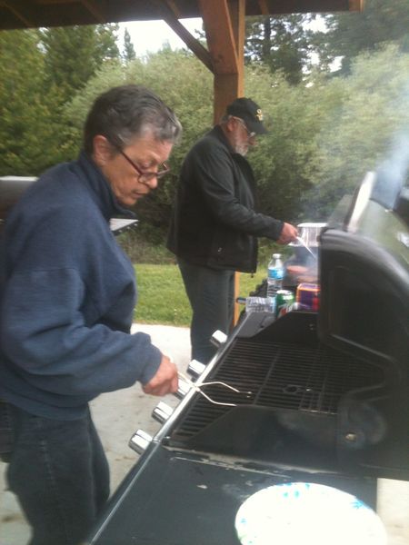 On the grill. Photo by Bob Rule, KPIN 101.1FM.