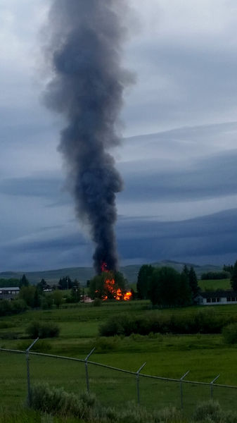 House fire. Photo by Pinedale Online.