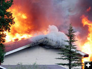 Coming through the roof. Photo by Dawn Ballou, Pinedale Online.