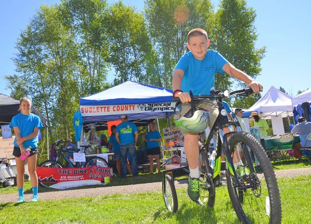 Maddox Trains for the Special Olympics. Photo by Terry Allen.