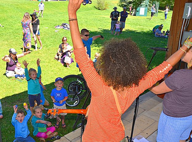 Samantha Gets Them Jumping. Photo by Terry Allen.