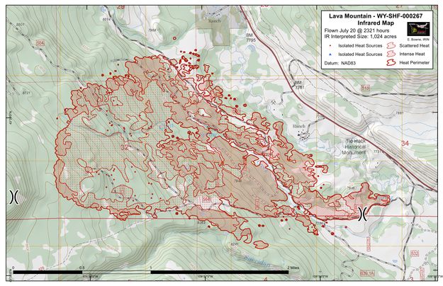 Lava Mountain Fire. Photo by Shoshone National Forest.