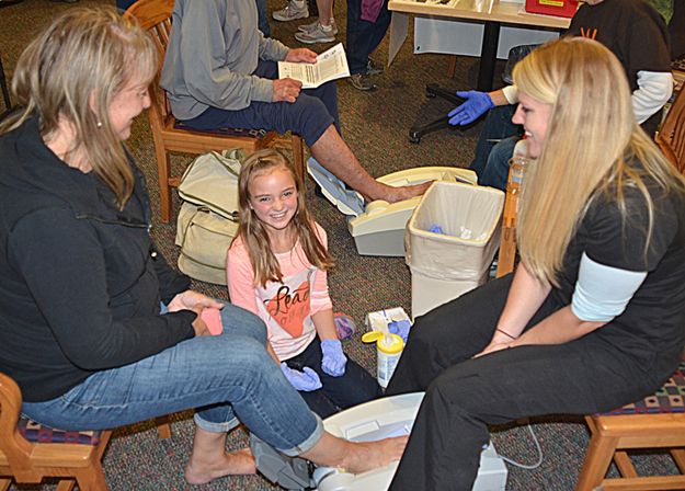 Testing Bone Density. Photo by Terry Allen.