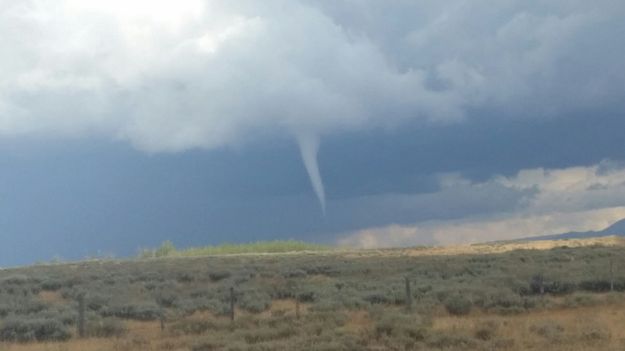 Funnel cloud near Merna. Photo by Randy Foster.