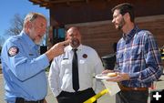 Consulting with the Citizen. Photo by Terry Allen.