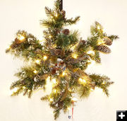 Sam Drucker fishing wreath. Photo by Dawn Ballou, Pinedale Online.