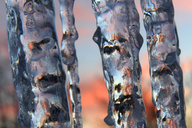 Icicles at Freds house. Photo by Fred Pflughoft.