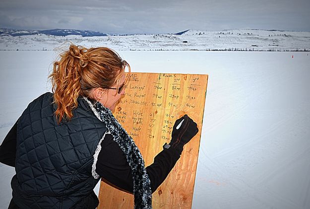 Speed Run Score Keeper. Photo by Terry Allen.