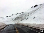 Snow slide. Photo by WYDOT.