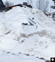 Hidden in the snow. Photo by Pinedale Online.