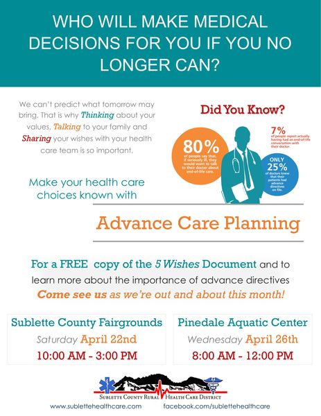 Advance Care planning. Photo by Sublette County Rural Health Care District .