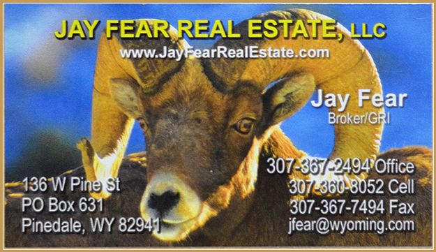 Jay Fear Business Contact Info. Photo by Terry Allen.