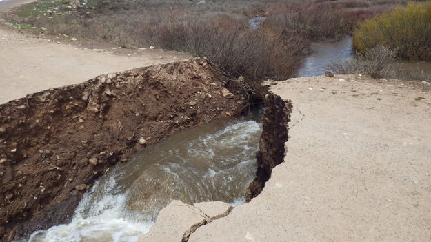 Road gone. Photo by Kathy Raper.