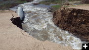 Teepee Creek Road washout. Photo by Kathy Raper.