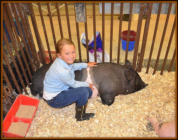 Heather Noble and Piggy Le Pew. Photo by Terry Allen.