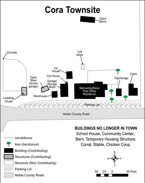 Historic Cora Townsite. Photo by .