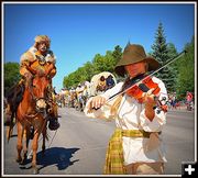 Talli Plays in Rendezvous Parade. Photo by Terry Allen.