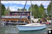 Leaving Berth at Lakeside Lodge. Photo by Terry Allen.