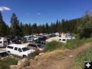 Elkhart Park parking full. Photo by Pinedale Wyoming Solar Eclipse 2017.