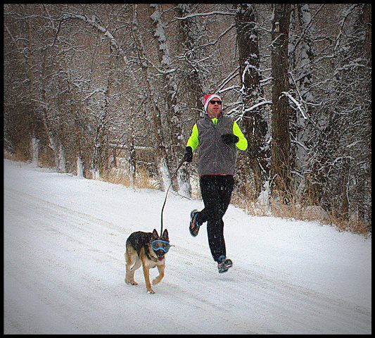 David and his Dog. Photo by Terry Allen.